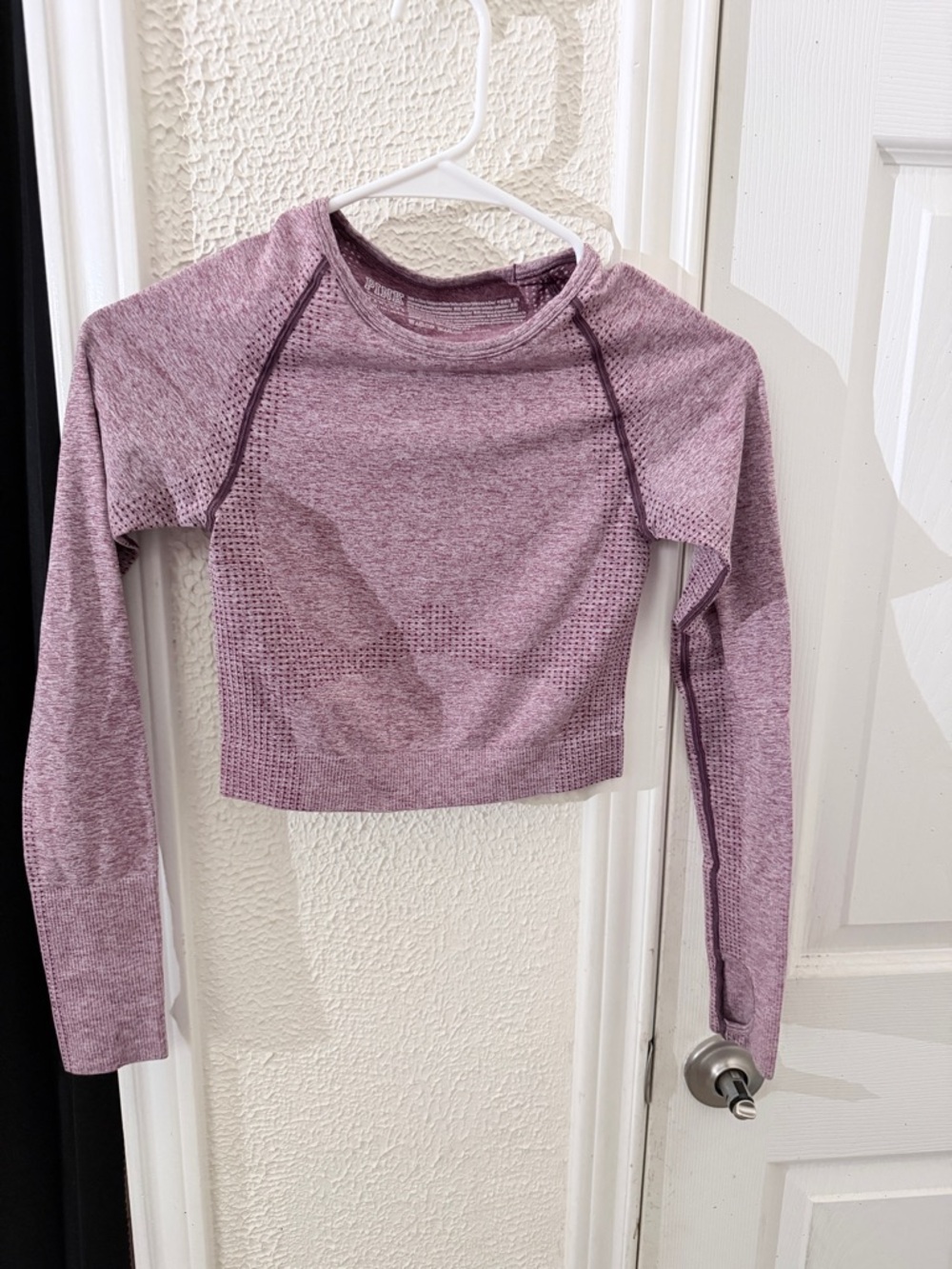 PINK Victoria’s Secret Seamless Crop Top Long Sleeve Workout Top XS